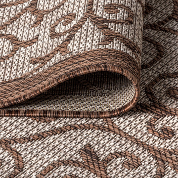 Madrid Vintage Filigree Textured Weave Indoor/outdoor Area Rug